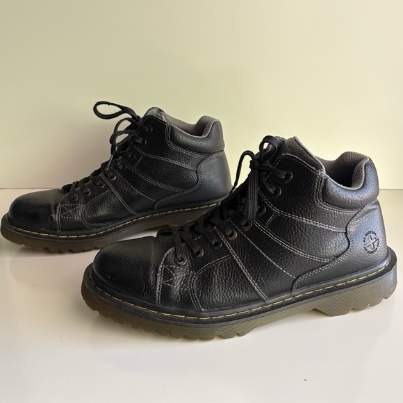 Dr. Martens Harrisland Black Leather High Top Lace Up Boots Size 11 main image 5